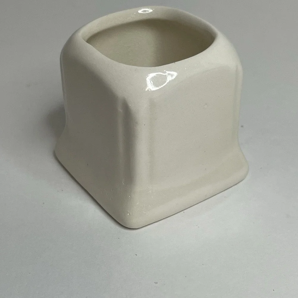 Vintage Mini Toothpick Holder Ceramic Harley Davidson Handmade